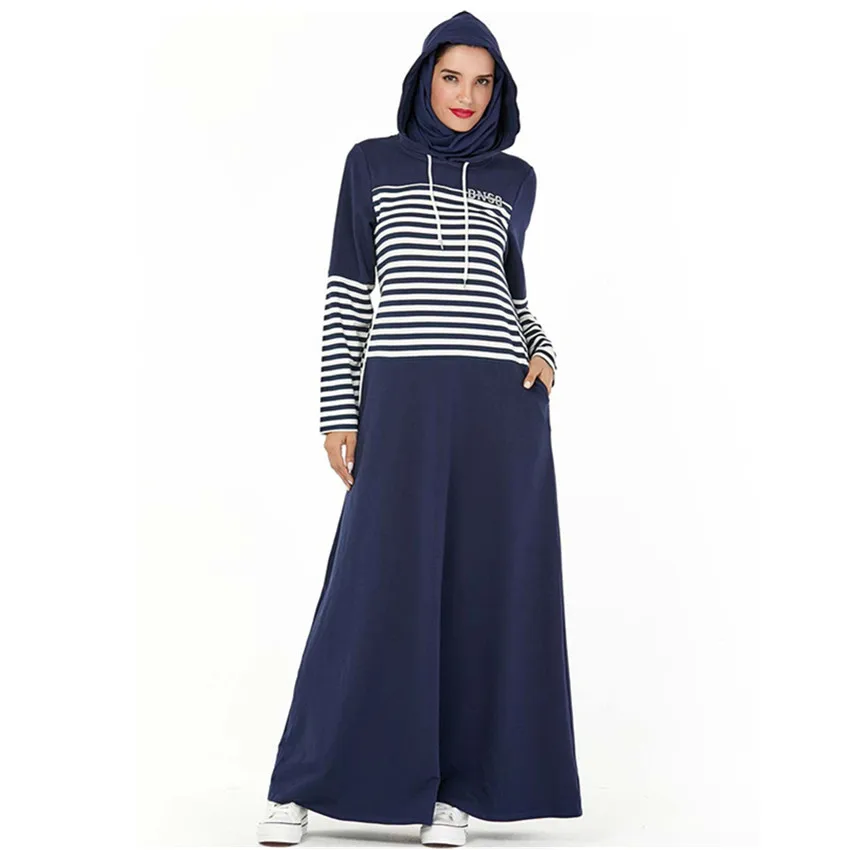 Женское Повседневное платье-кафтан хлопковое платье макси в мусульманском стиле