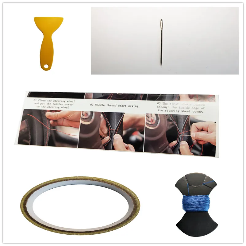 

Hand-stitched Genuine Leather DIY Black Car Steering Wheel Cover For Mercedes Benz Viano W639 2006-2011Vito 2010-2015