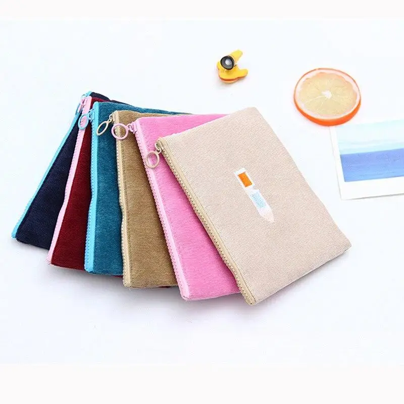 Мультфильм кошельки женские вельветовые изменение карман для телефона в