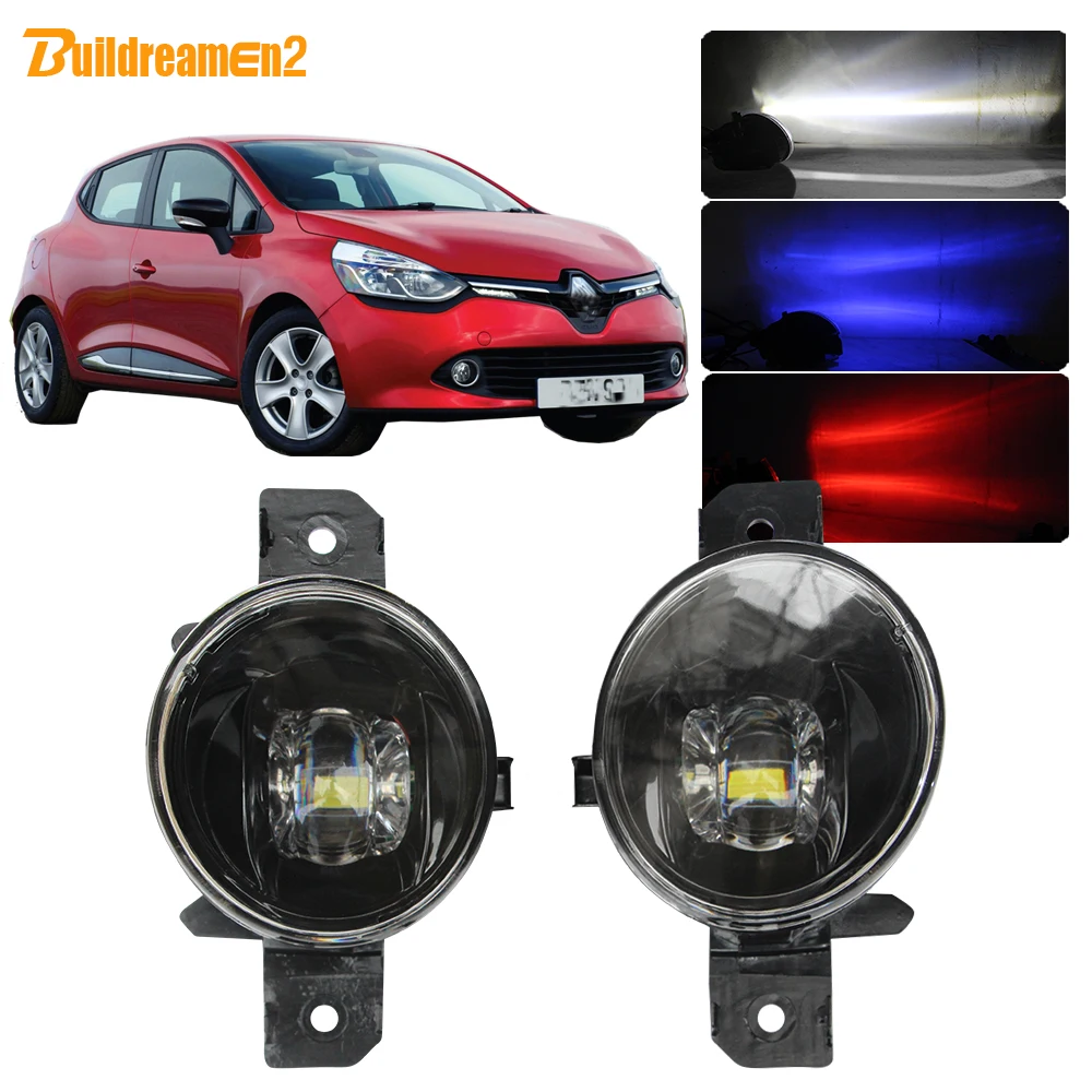 Buildreamen2 для Renault Clio 1998-2015 автомобиля H11 светодиодный объектив туман светильник