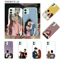 penghuwan couple love heart cartoon girl bling cute phone case for iphone 11 pro xs max 8 7 6 6s plus x 5s se xr cover
