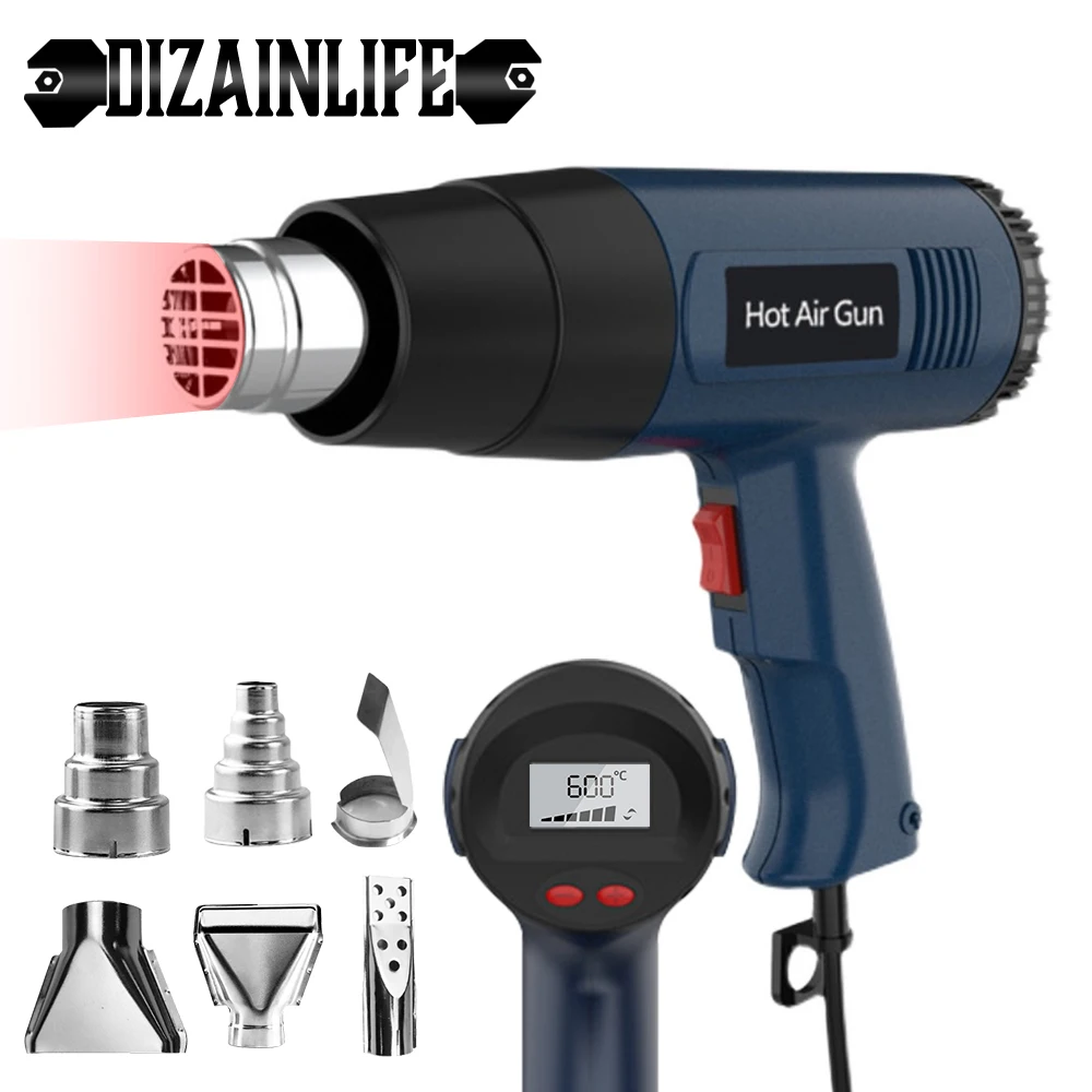 Термопистолет Электрический с регулируемой температурой и ЖК-дисплеем |