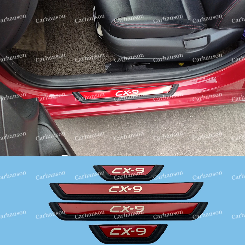 Для CX9 авто аксессуары Накладка дверного порога педаль порог машины Чехол