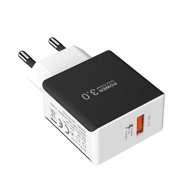 Jellico QC 3,0 USB быстрое зарядное устройство для телефона дорожный настенный адаптер 18 Вт QC3.0 FCP универсальный для Xiaomi iPhone samsung huawei EU штекер - Тип штекера: Black