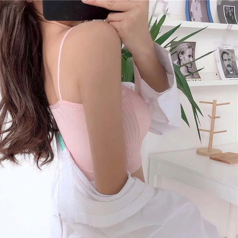 Кроп-Топ женский однотонный летний классический короткий топ пикантная уличная