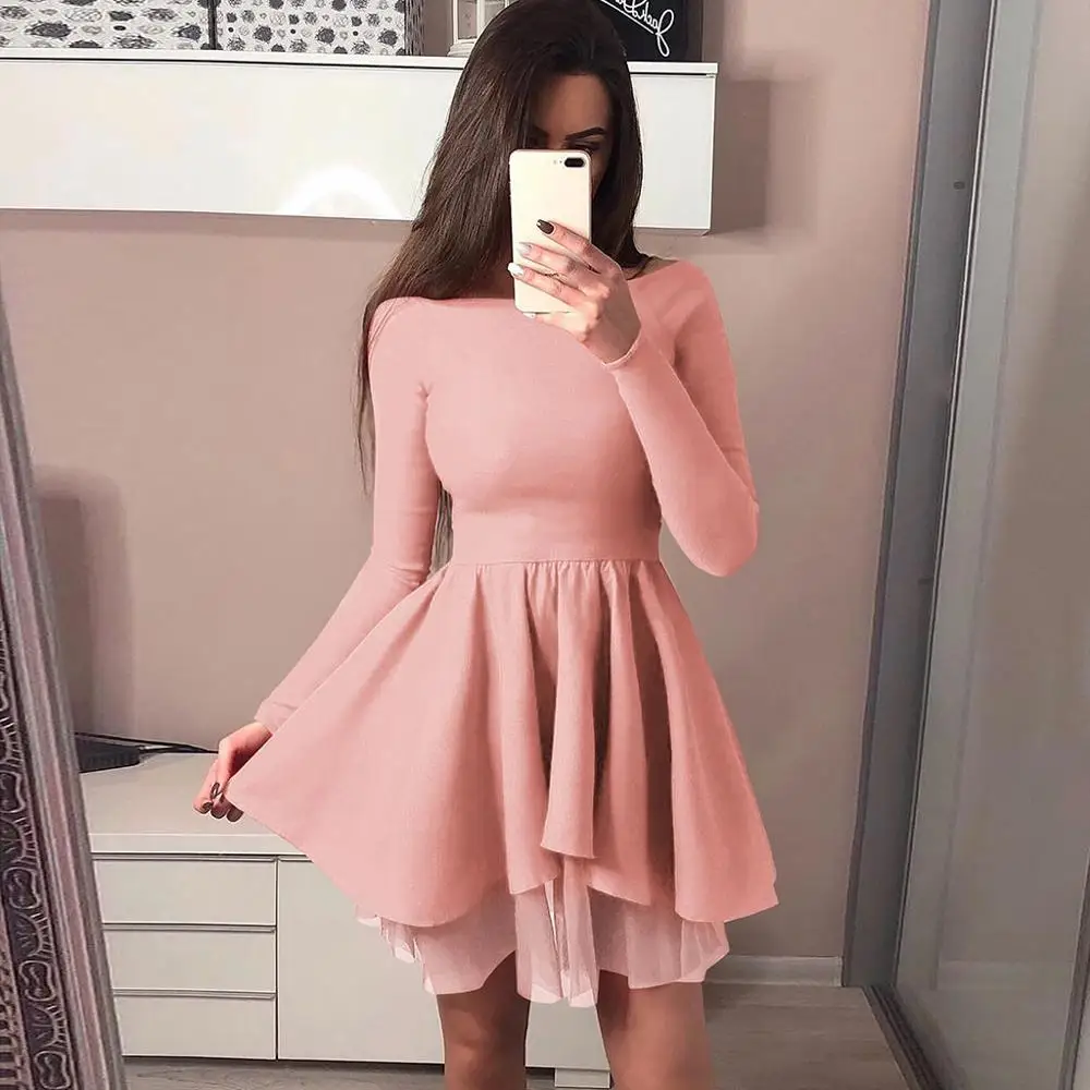 Elegant Sexy Dress for Women Vintage Lace Long Sleeve Bodycon Femme Casual Autumn Dresses Woman Party Night | Женская одежда