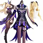Парики для косплея Game Genshin Impact Fischl, наряды в стиле аниме, одежда для Хэллоуина, карнавала, униформы