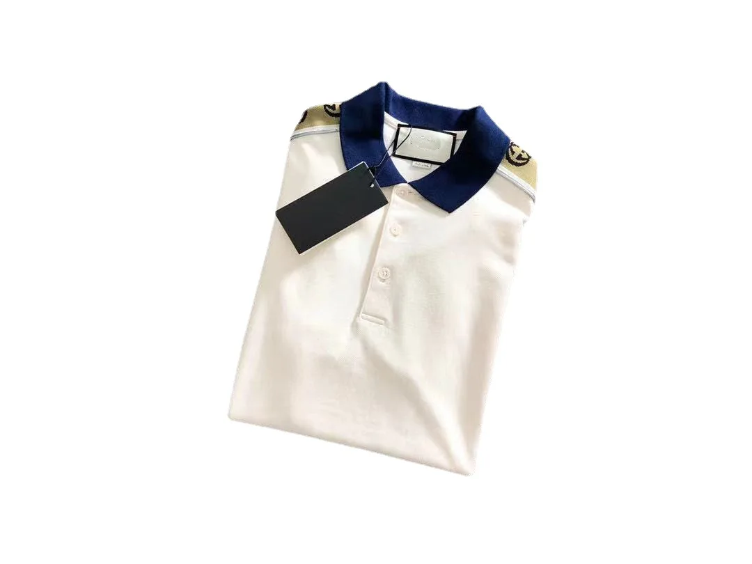 

New 2021 g family casual men's Polo Shirt solid color short sleeve fashion city loose men's T-shirt