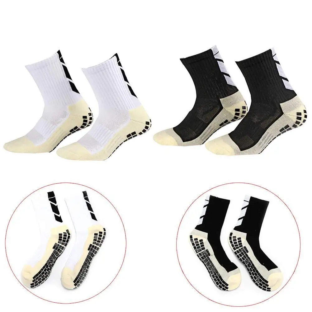 

2Pair Anti Slip Soccer Socks Skin Safety Breathable Unisex Cotton Sport Socks
