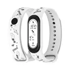 Ремешок с принтом для Xiaomi Miband 5 6, спортивный силиконовый сменный Браслет для Xiaomi Mi Band 4 3