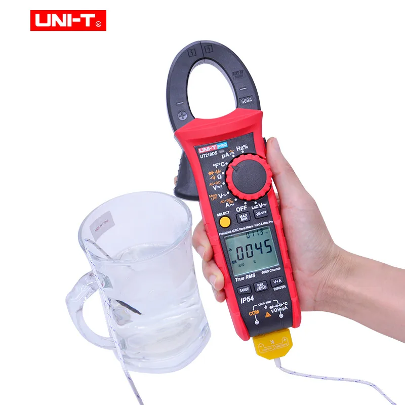 UNI-T UT219E UT219M UT219DS 600A true RMS профессиональные клещи IP54 пыли/водонепроницаемый амперметр, LoZ напряжение HVAC инструмент для ремонта