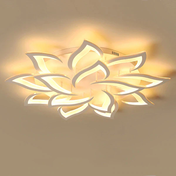 14 petals IRALAN led Black Chandelier Living Room Bedroom Home chandelier by sala Modern decor Led Chandelier Lamp Lighting fixture - Цвет абажура: 14 petals