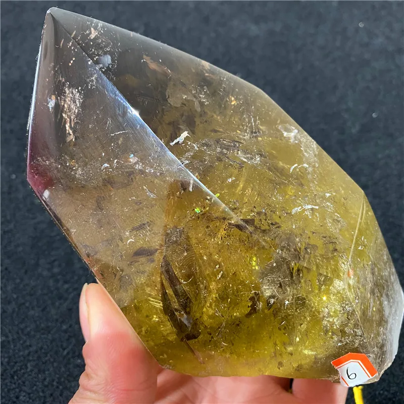 

Unique Natural Citrine Quartz Obelisk Crystal Wand Point Reiki Healing Family Feng Shui Decoration