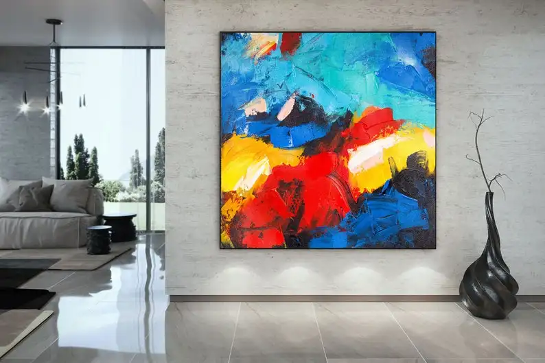 

Extra Large Palette Knife Painting On Canvas Handmade Artwork Contemporary Textured Painting Modern Wall Decor Oil Painting