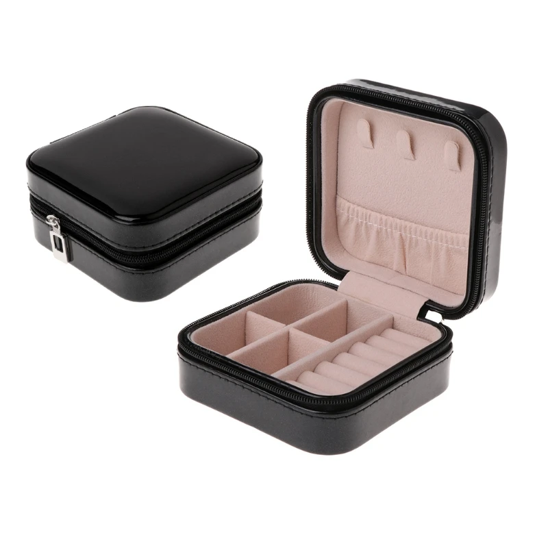 

Jewelry Box Portable Storage Organizer Zipper Portable Women Display Travel Case