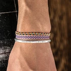 925 посеребренные вечерние браслеты манжетного типа  браслет из тибетского буддизма Lucky, украшенные бахромой и бантиком веревка для женщин и мужчин, креативные ювелирные подарки