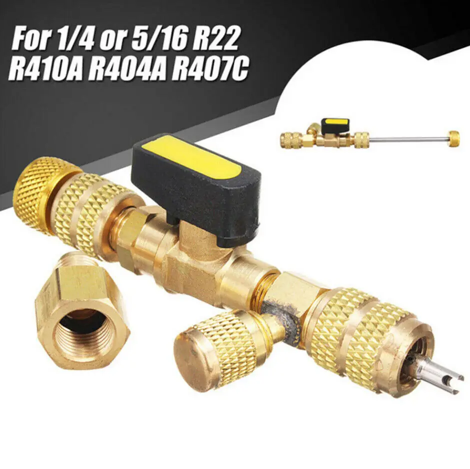 

Прочный инструмент для удаления сердечника клапана 1/4 "5/16" Hi/Lo для кондиционирования воздуха R22 R410A R404A R407C