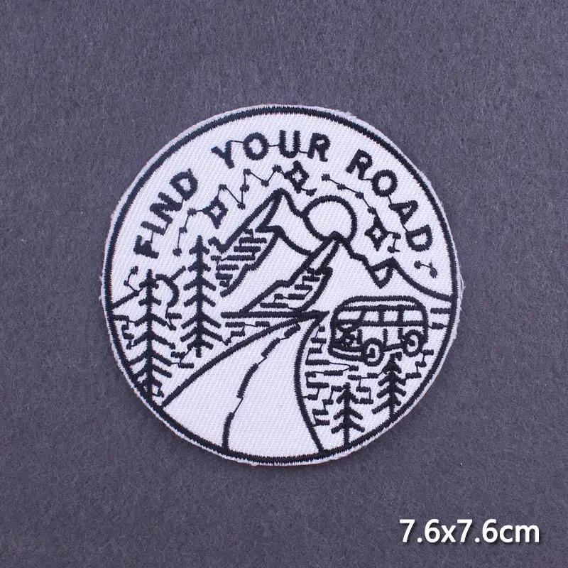 Естественный патч нашивки с волчьим медведем утюжок для одежды туристические