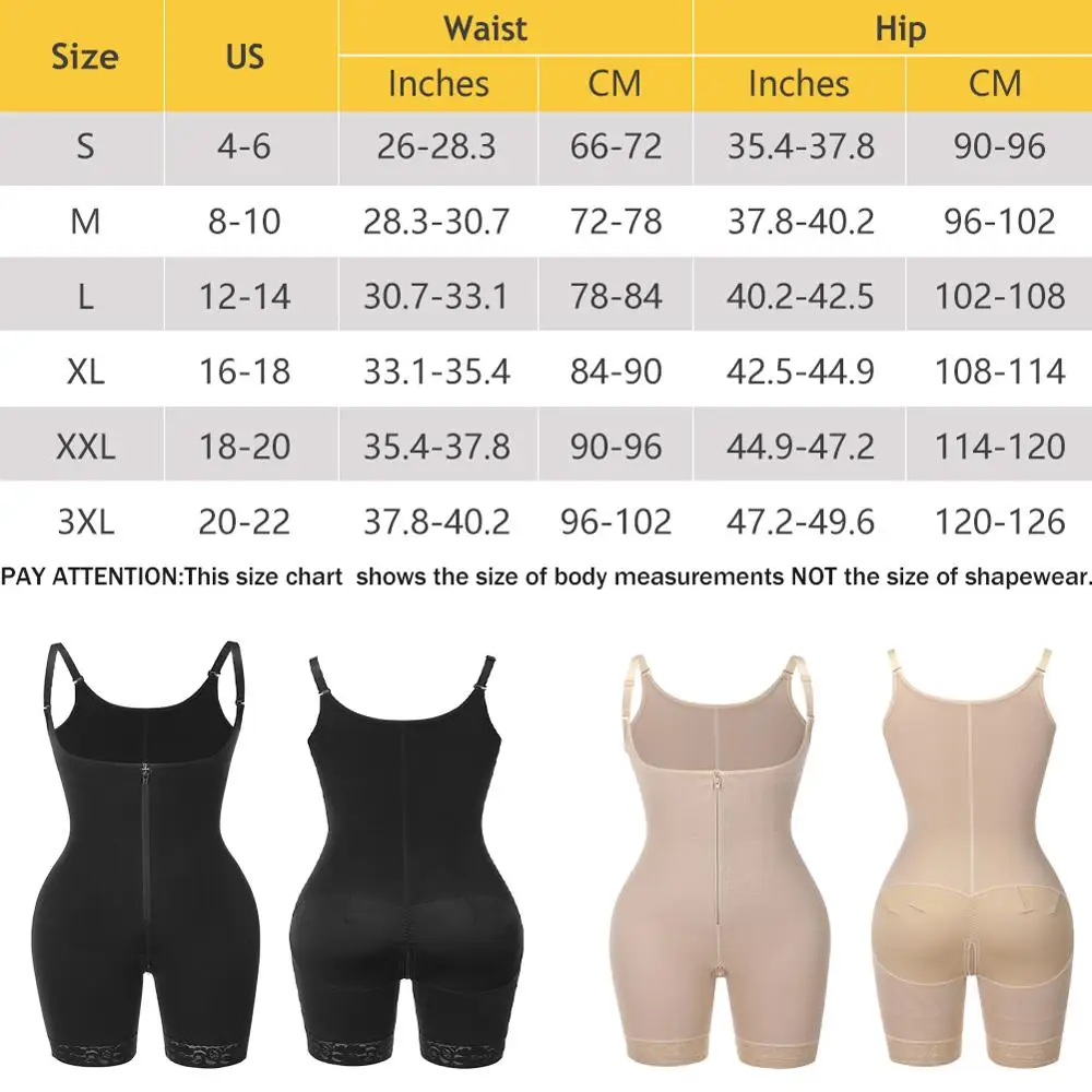 

WonderBeauty Fajas Colombianas Reductora Bodyshaper Butt Lifter Shapewear Tummy Control Waist Trainer Bodysuit Adjustable Straps