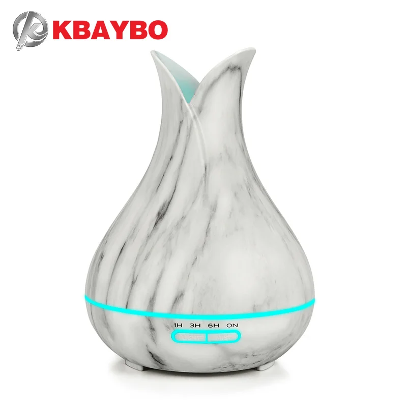 

400ml Aroma Diffuser Essential Oil Air Pupifier Ultrasonic Air Humidifier With 7 Color Changing LED Lights For Home Or Office