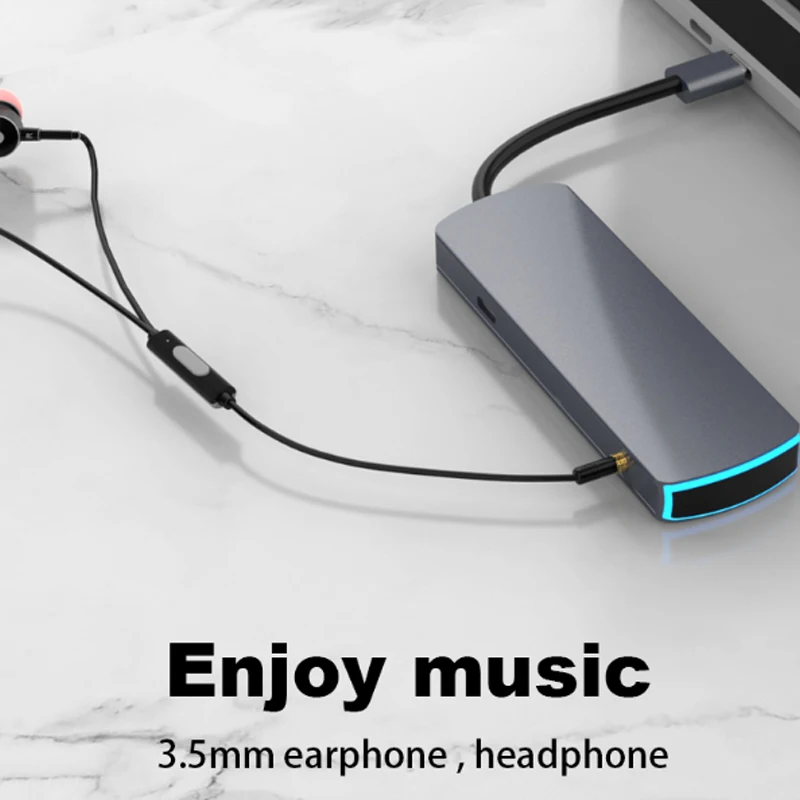 Usb type c 3 0 hub Мульти usb порт hdmi 4K кардридер Компьютерные аксессуары для MacBook Pro Huawei OTG
