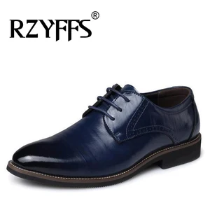Мужские кожаные туфли, мужские классические туфли, деловые свадебные туфли, оксфорды, шнуровка, заостренный носок, плоская подошва, большой размер 38-45