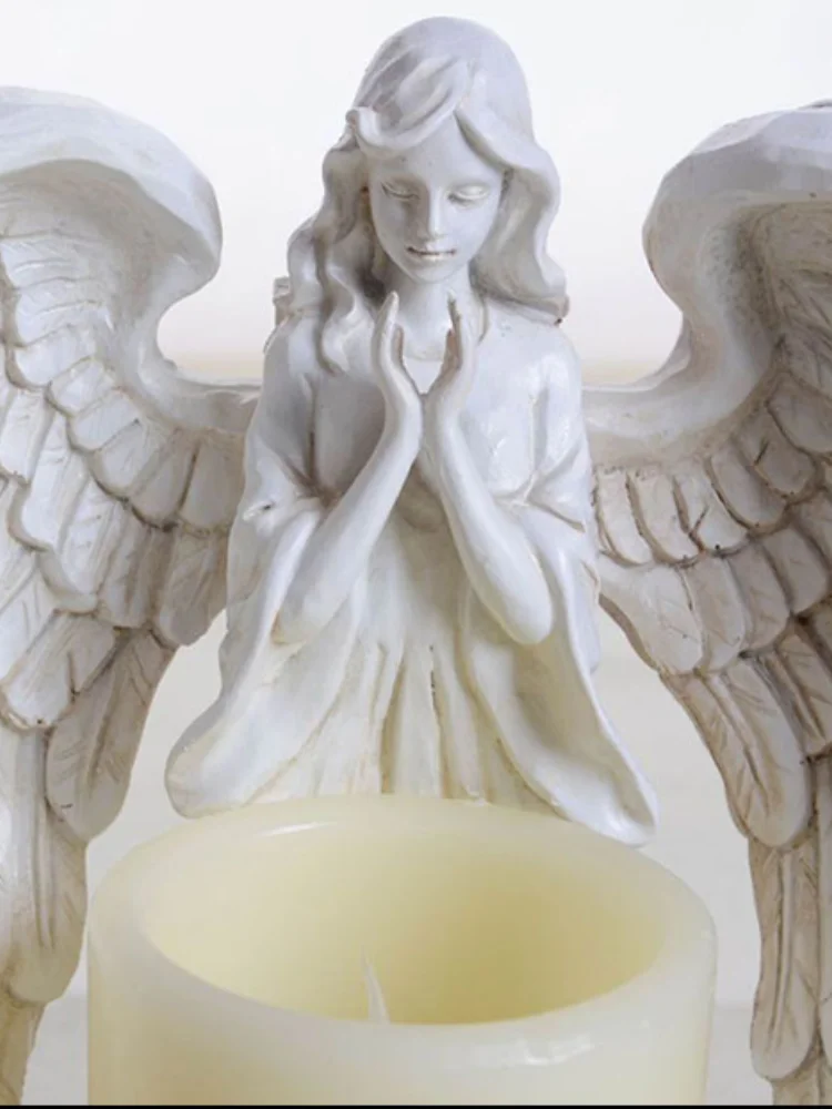 

Wedding gift European-style home decoration decoration practical living room bedroom TV cabinet angel electronic candle holder