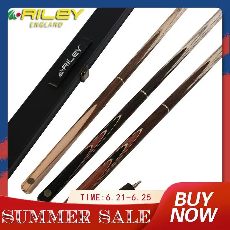 

RILEY RROS Snooker Cue 3/4 Split Snooker Cue 10mm Professional Deer Tip 2 Models Option Ashwood Shaft with 6 in Extension