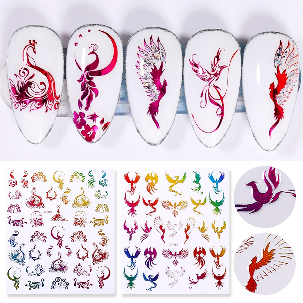 

1 Piece of 3D Nail Art Sticker Pattern Transfer Decal Colorful Nail Film Nail Art DIY Tips Nail Decoration