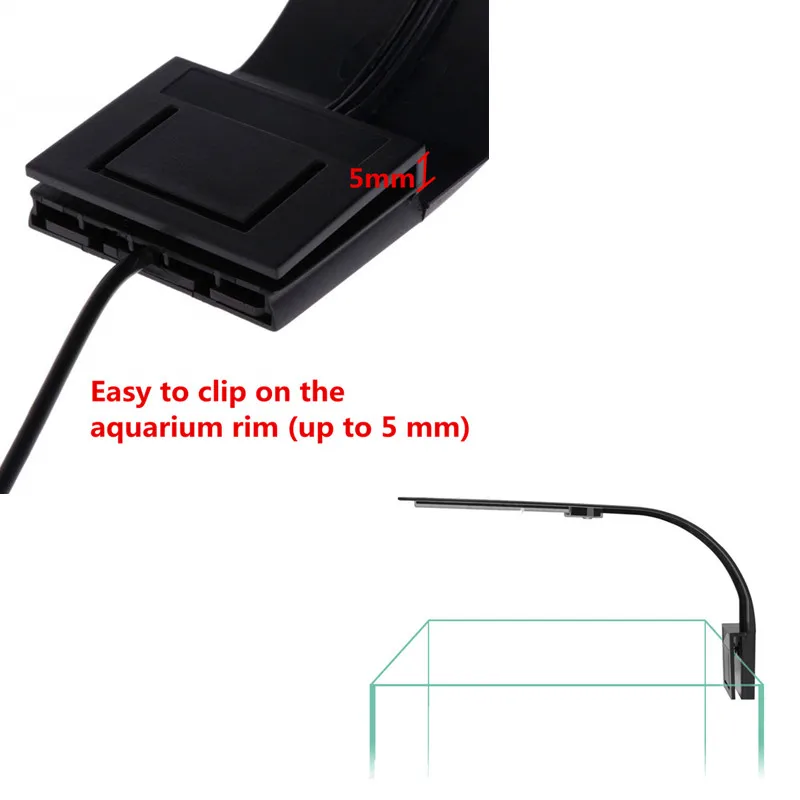 Ультратонкий Светодиодный светильник для аквариума 220 В водонепроницаемая лампа