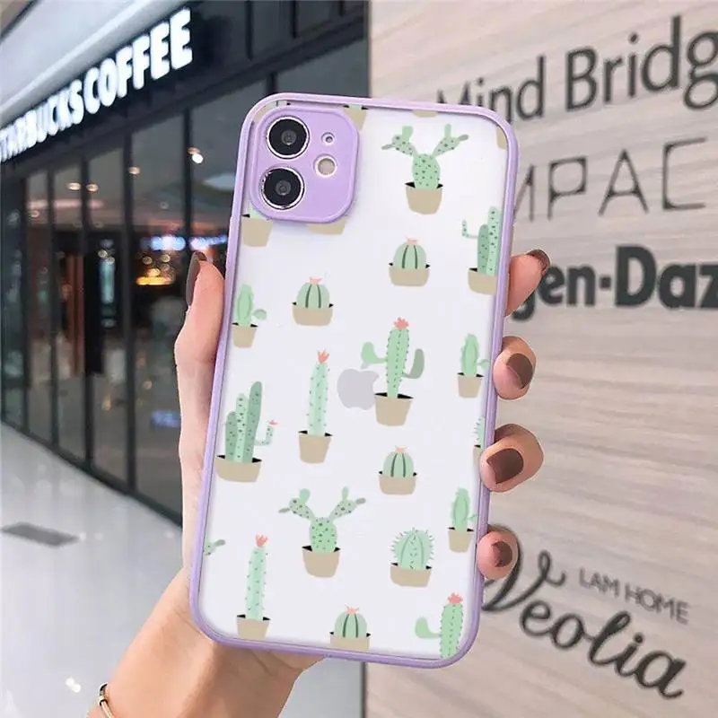

Daisy Flower cartoon painting Phone Case matte transparent For iphone 7 8 11 12 plus mini x xs xr pro max cover