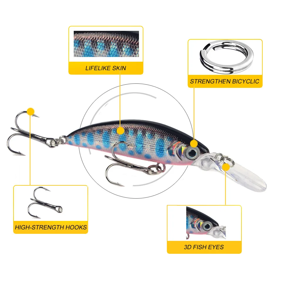 Мини-приманка для форели 6 г/7 см гольян