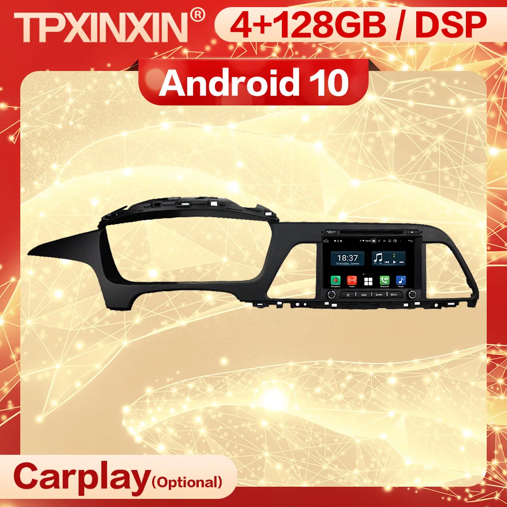 Мультимедийный стереоприемник Carplay для Hyundai Sonata 4 + 128G 2 Din Android 10 2015 2016 2017 |