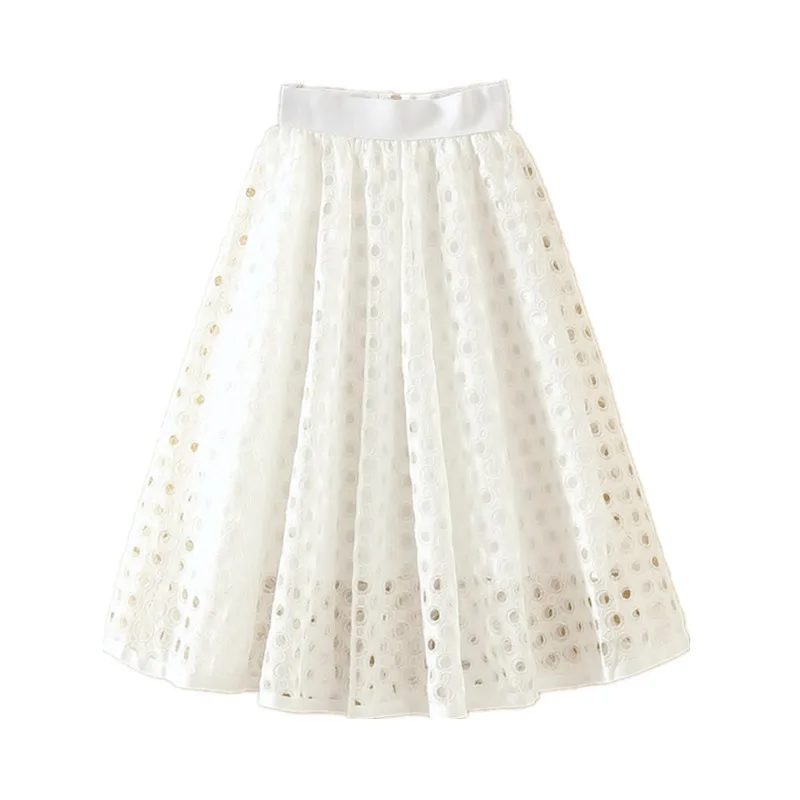 Флисовая юбка с завышенной талией трапециевидной формы|Женские юбки| |