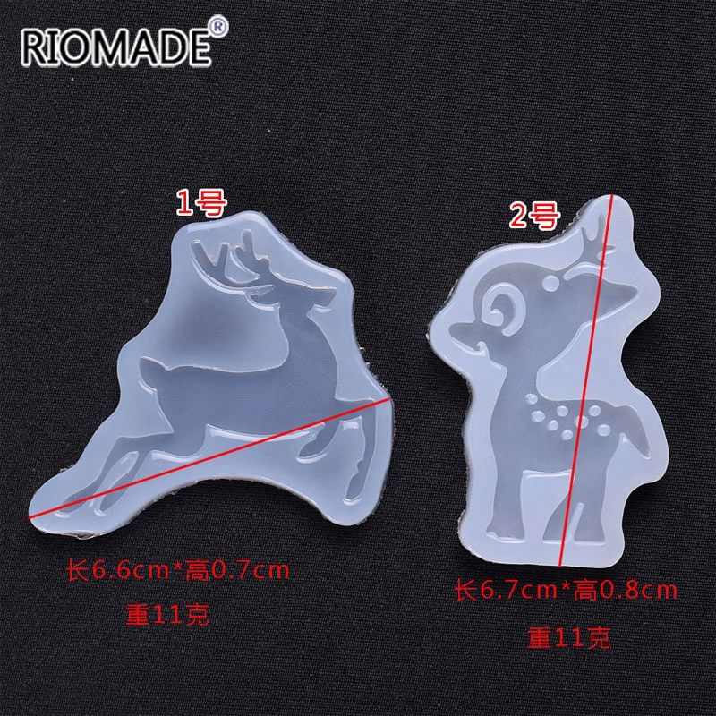 Две формы Moose силиконовые мультфильм для эпоксидной смолы рождественские олени