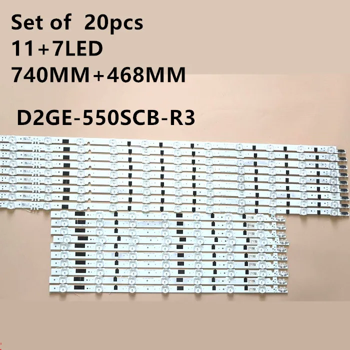 

(Новый комплект) 20 шт./компл. светодиодная подсветка полосы D2GE-550SCB-R3 D2GE-550SCA-R3 для samsung UA55F6400AJ 2013SVS55F R 7 L 11 25312A 25313A