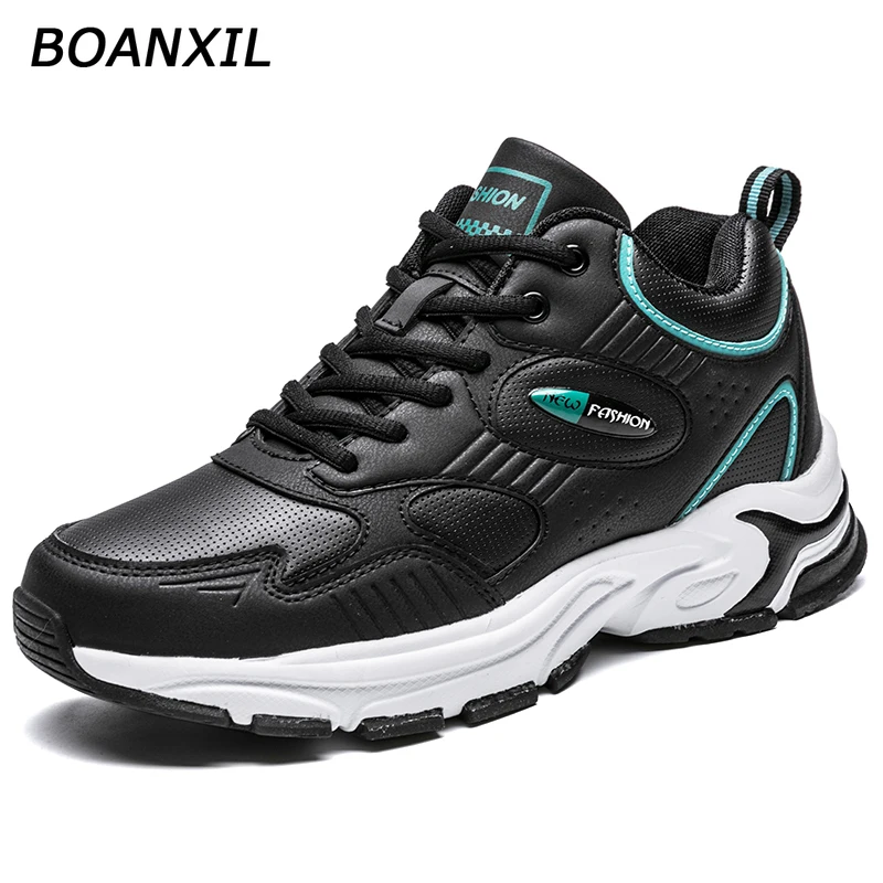 

Дышащие кроссовки BOANXIL для бега, трендовые легкие Прогулочные кроссовки, уличная спортивная модная удобная повседневная мужская обувь для ...