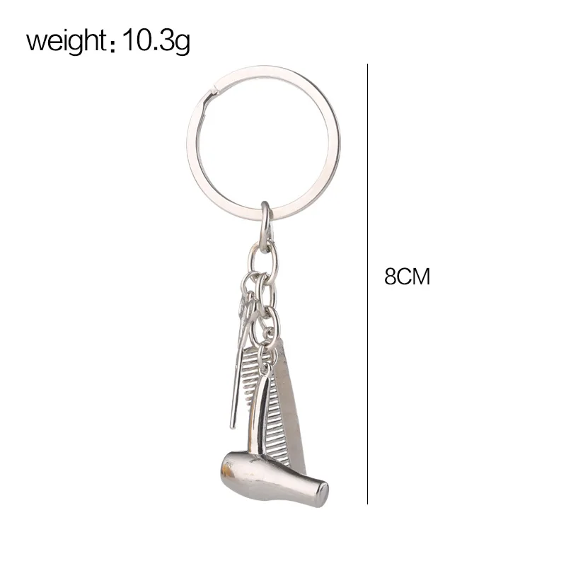 Новый фен расческа для волос ножницы кулон брелок Модный милый ключей Шарм на