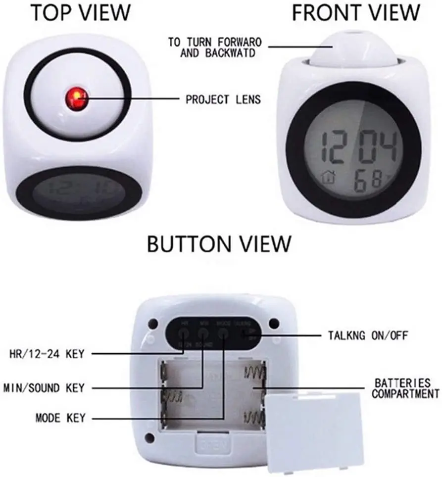 Портативный маленький Многофункциональный голосовой светодиодный дисплей