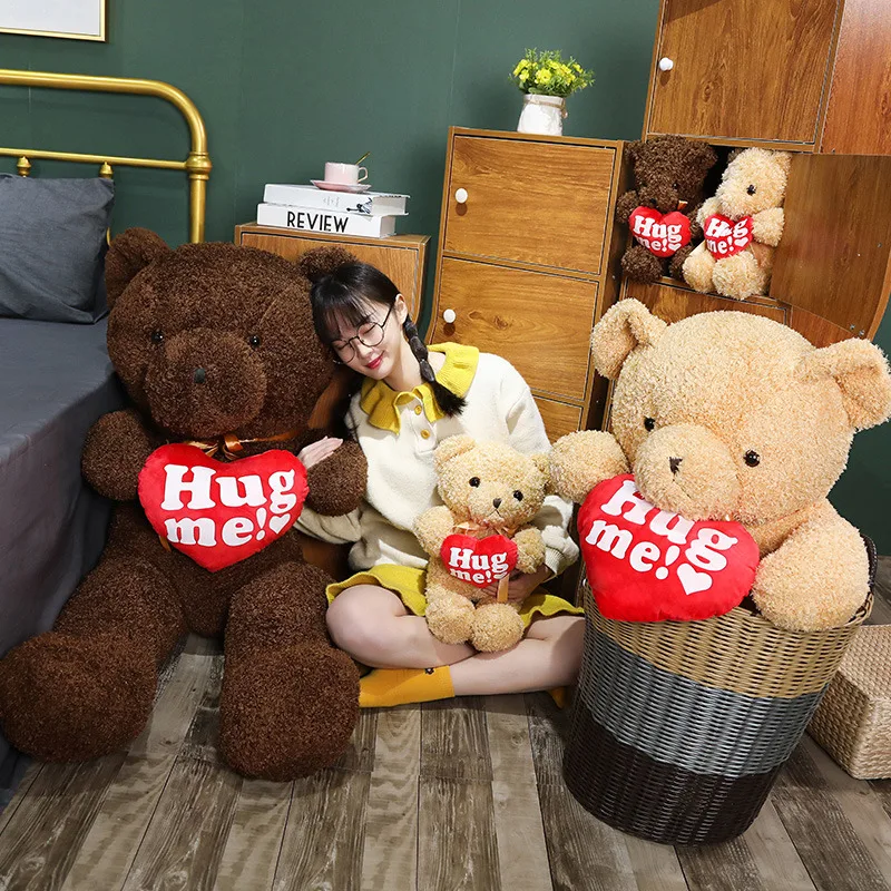 30-50 см Kawaii Love Bear плюшевый медведь плюшевые мягкие игрушки кукла с сердцем супер