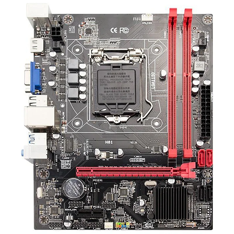 H81 Desktop Computer Motherboard Socket Lga 1150 Pins I3 I5 3470 4590 Cpu Super B85 Micro-Atx Uefi Bios | Электроника