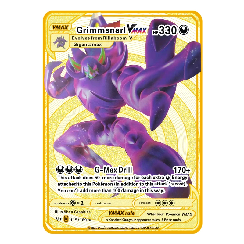 2021 Новый Покемон идентификационные карточки из металла Vmax Пикачу Venusaur Greninja