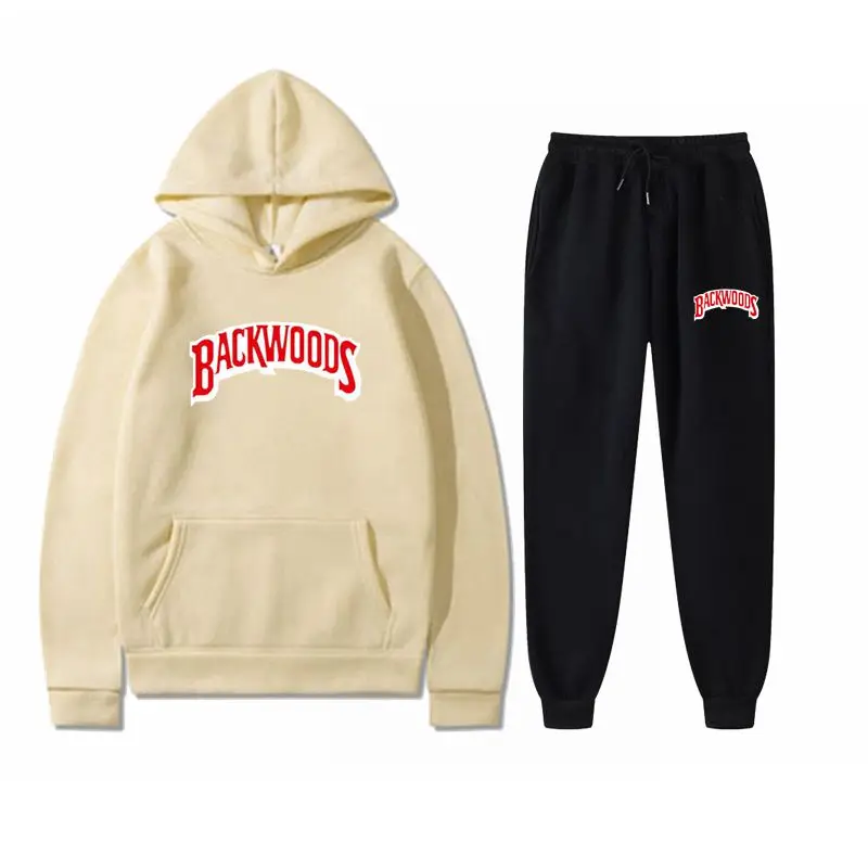 

2021 Men'S Hot Style Sweater Set Autumn New Men'S Hoodie + Sports Pants Two-piece Hooded Casual Men'S Clothing