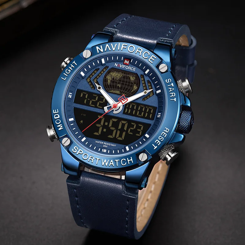 Часы наручные Naviforce мужские Роскошные с двойным дисплеем 2019|Кварцевые часы| |
