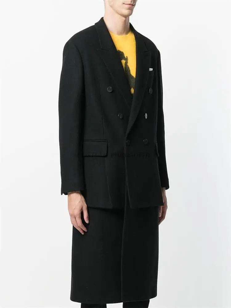 S-5XL Men's clothing fashion new GD hair stylist Catwalk Drop shoulder Double-breasted suit plus size Singer costumes | Мужская