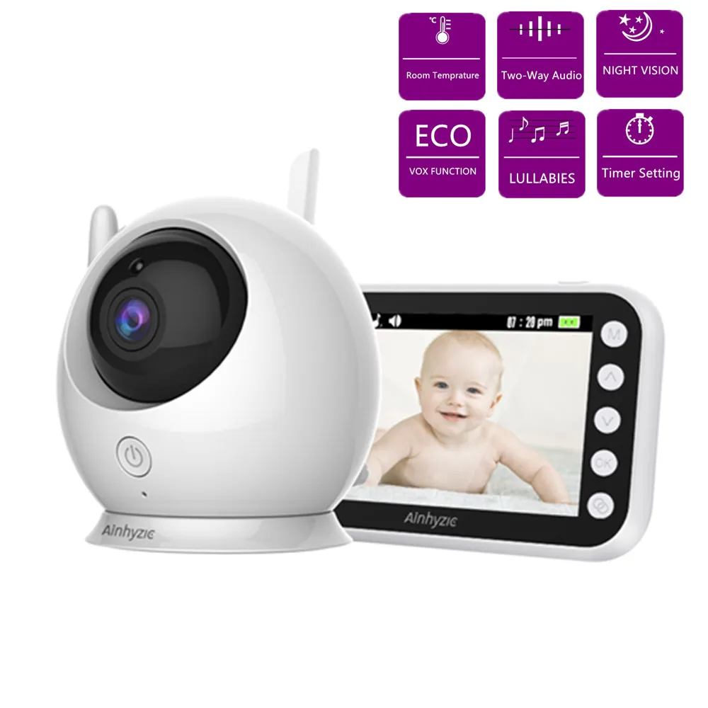 

Wireless Video Color Baby Monitor with Camera Surveillance Indoor Wifi Nanny Security Electronic Babyphone Cry babies Feeding