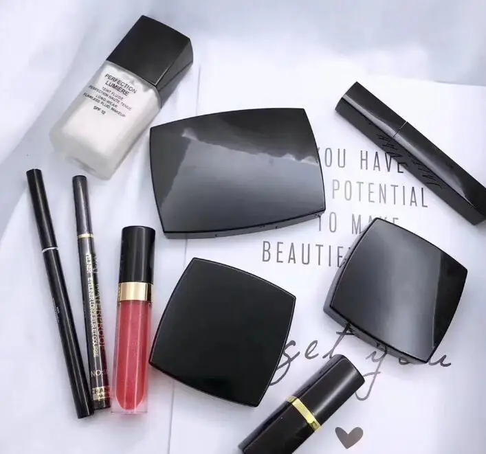 

Makeup set Collection Lipstick Mascara Spary Eyeliner Pencil 5in1 set Gift Box foundation Powder New Sealed