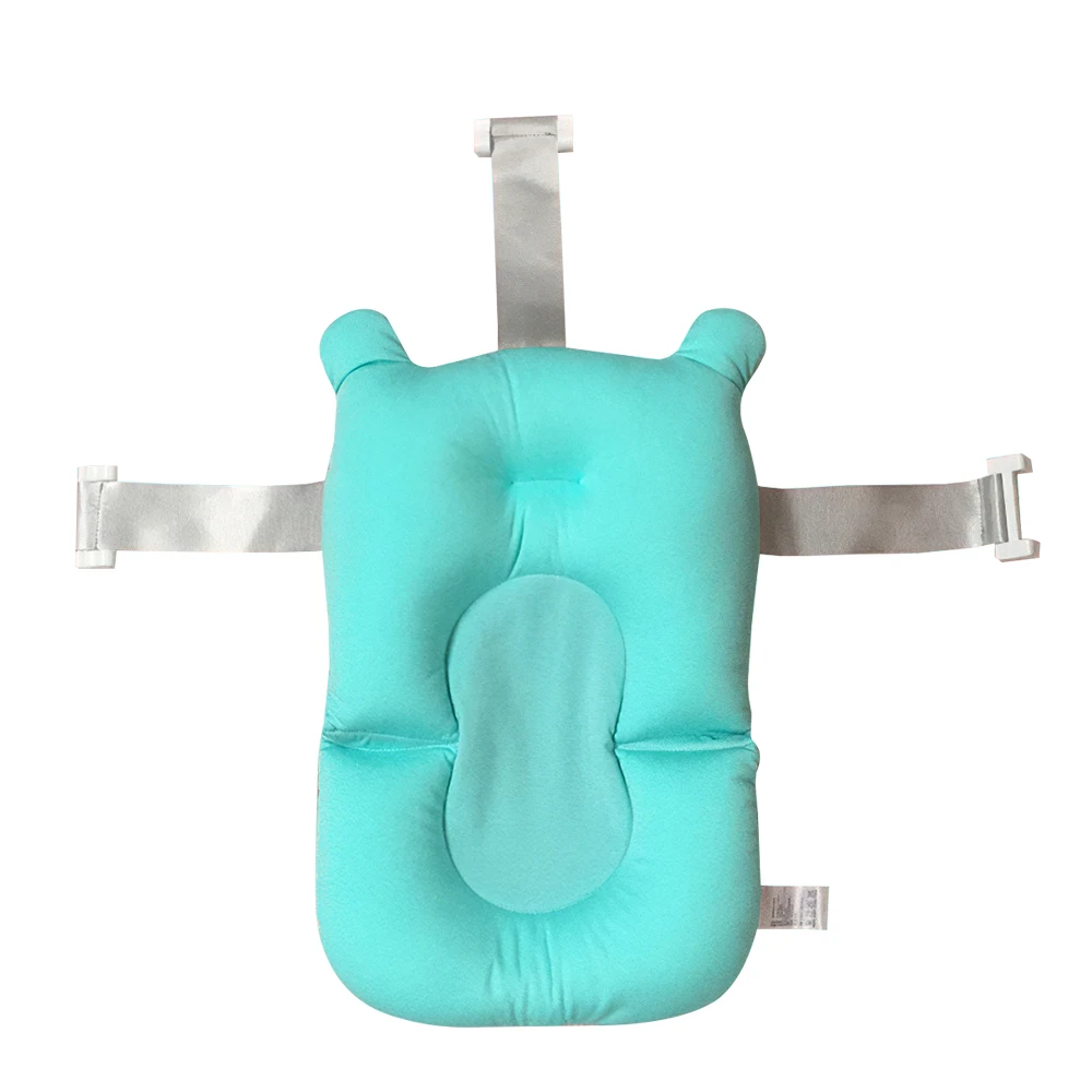 

Baby Shower Bath Tub Pad Non-Slip Bathtub Seat Bath Support Mat Infant Safe Bathing Support Cushion Foldable Soft Pillow Newborn