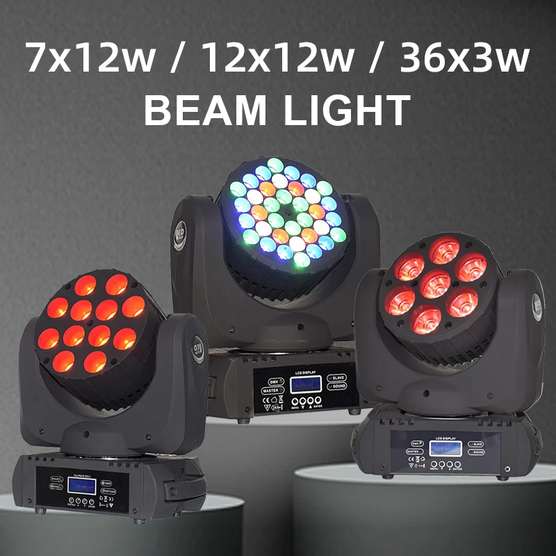 Сценическое освещение 7 × 12 Вт 36 3 сценический движущийся лазерный эффект xiaojgang