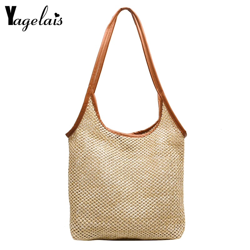 

Ladies Handbags Summer Beach Bag Rattan Weaving Hand-woven Straw Large Capacity Tote Ladies Shoulder Bag Bohemian New